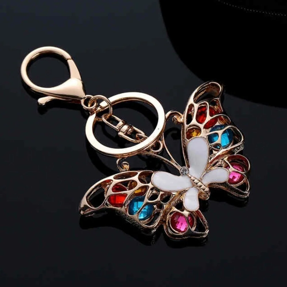 *VIVIANA* Colorful Butterfly x Gem Car Keychain